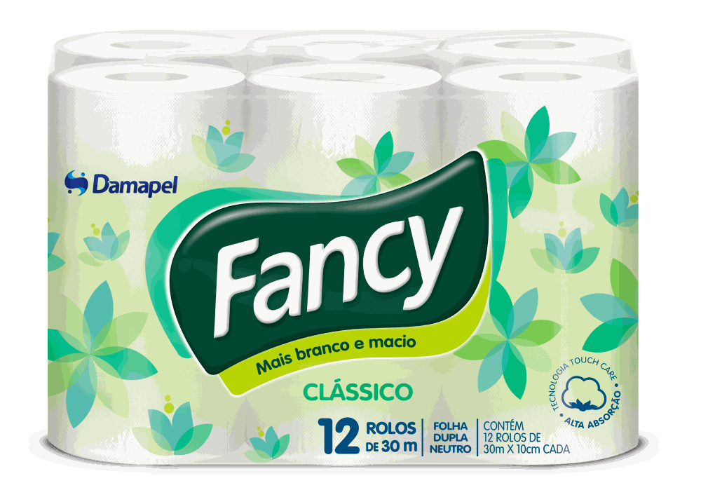 Papel Higiênico Fancy Folha Dupla 12 rolos